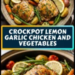 Crockpot Lemon Garlic Chicken and Vegetables