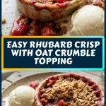 easy rhubarb crisp with oat crumble topping
