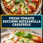 Fresh Tomato Zucchini Mozzarella Casserole