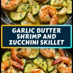 garlic butter shrimp and zucchini skillet
