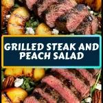 grilled steak and peach salad
