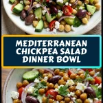 Mediterranean Chickpea Salad Dinner Bowl
