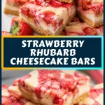 strawberry rhubarb cheesecake bars