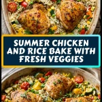 Summer Chicken and Rice Bake with Fresh Veggies