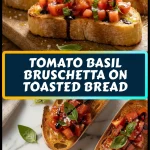 Tomato Basil Bruschetta on Toasted Bread